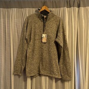 NWT Men's 1/4 Zip Gray Sweater - 10,000 ft Above Sea Level